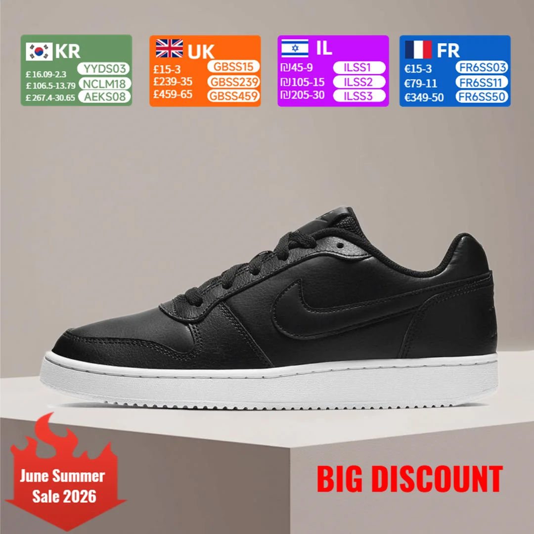 Nike Ebernon Low-Top Classic Comfort, zapatillas de skate unisex duraderas y antideslizantes para uso diario, AQ1773-001