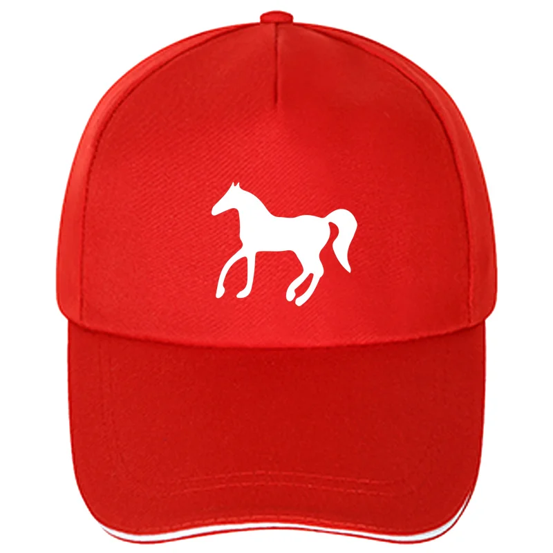 2024 New Horse Print Washed Cotton Baseball Cap Fashion Women Men Hat Sport Visors Snapback Cap Sun Hat Breathable Outdoor Caps