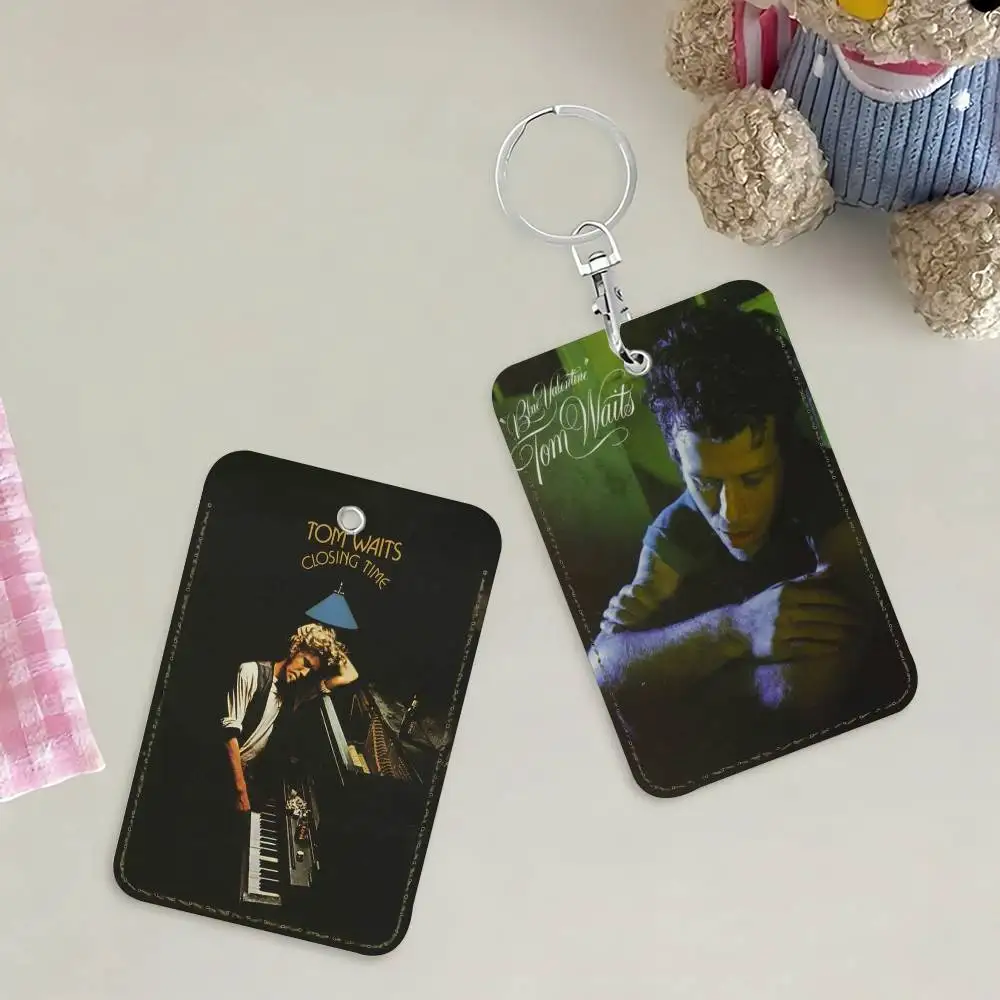 Singer Tom W-Waits Card Holder Keychain Key Ring Door Lock Access Protective Case For Security Gift