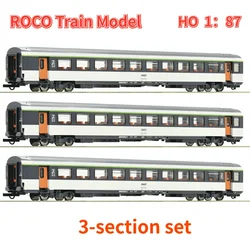 ROCO Train Model HO 1/87 74032 SNCF France Passenger Carriage Four Generations Three Section Set Train Model Carriage Gift