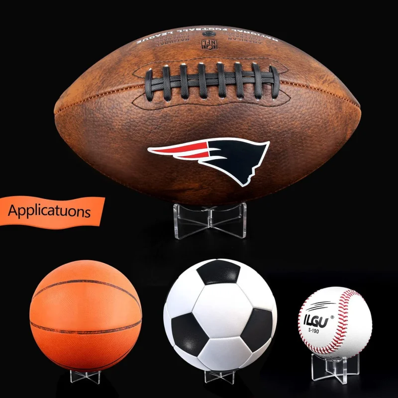 1pc Transparent Acrylic Ball Stand，Ball Display Stand，Suitable for basketball、Rugby、Football、Volleyball and Other Ball Stand Bas