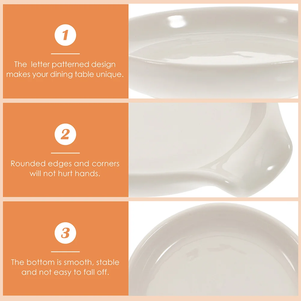 

2Pcs Ceramic Spoon Rest Cooking Utensil Support Wide Range of Applications Good Looking and Functional Spoon Rest