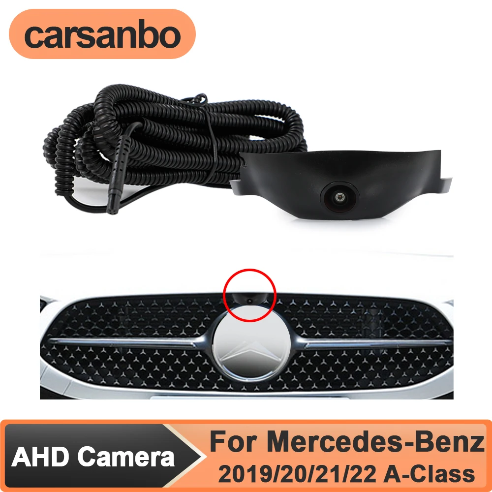 

Carsanbo 150° Fisheye Lens AHD 1080P Car Front View Camera for Mercedes Benz 2019/2020/2021/2022 A-Class Night Vision Waterproof