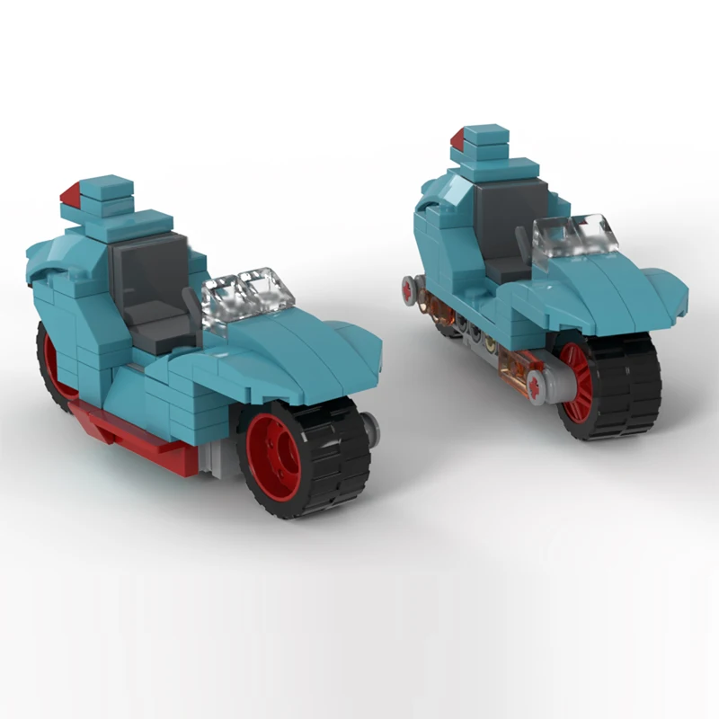 Popular Animated Series Model MOC Building Bricks Tandem Bicycles Modular Technology Children Holiday Gifts Assemble Toys Suit