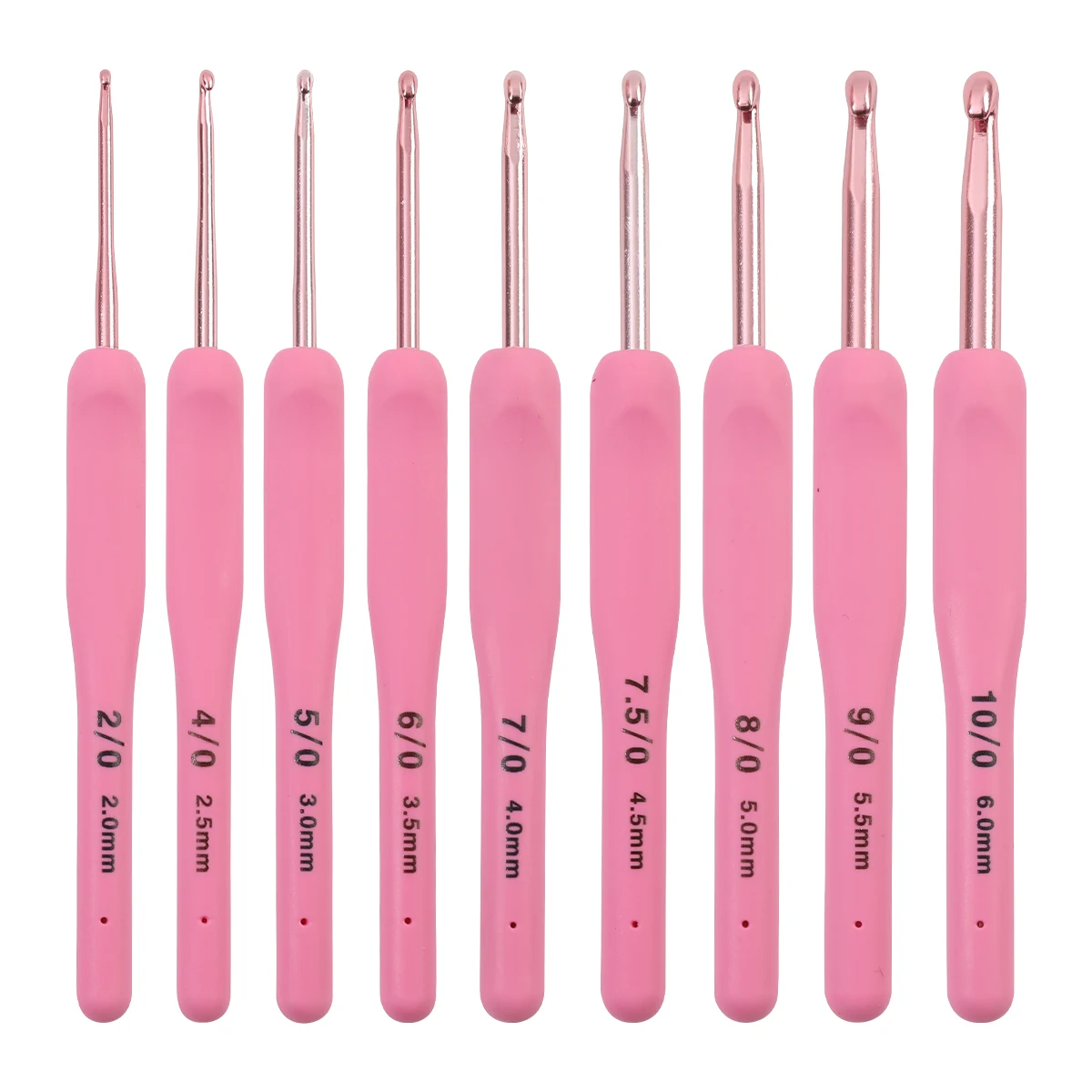 9Pcs Pink Crochet H…