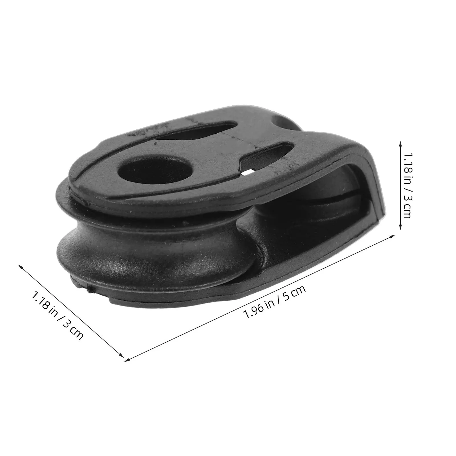 Bloque de polea de nailon individual, cabezal de rotación resistente para vela, canotaje, tienda de caza, polea de elevación, accesorios de grúa