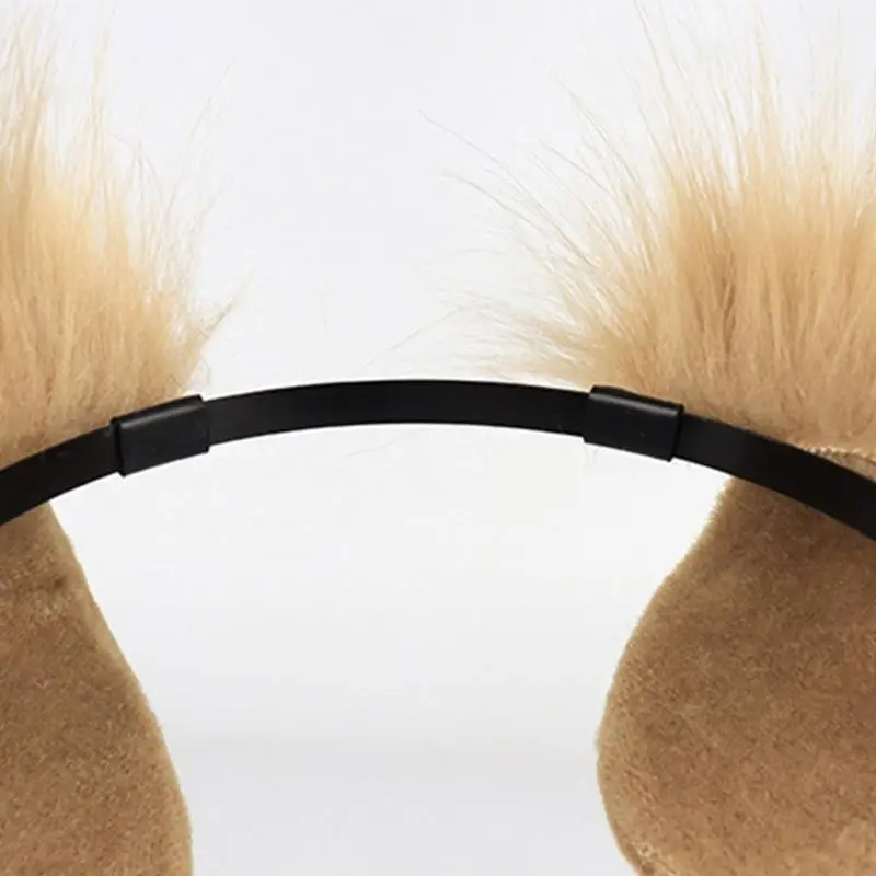 31BF Fascia per capelli con orecchie cane sexy coda volpe in pelliccia sintetica Costumi per cani cosplay