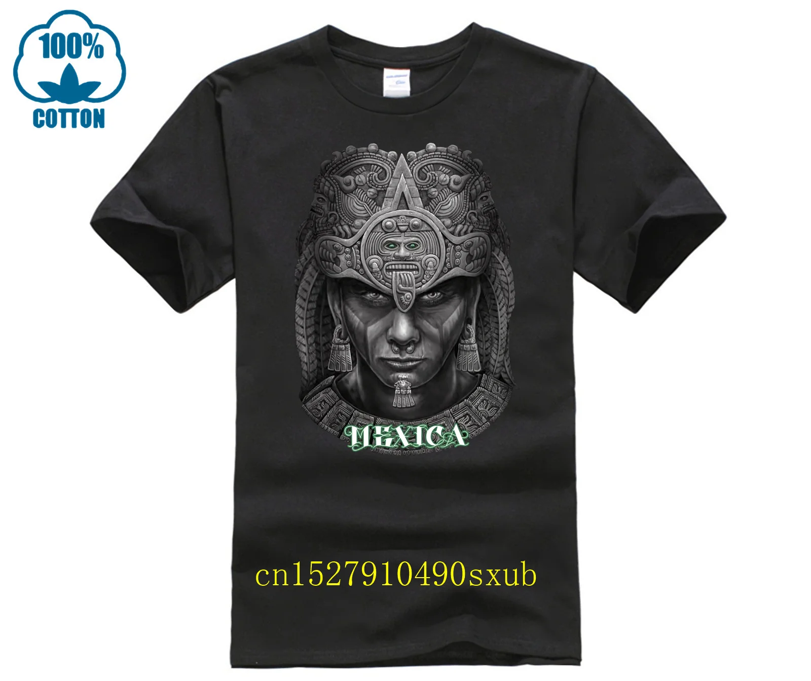 Mexica Aztec Tribal Mexico Calendar Chicano Art By David Gonzales Dga T Shirt 100% Cotton Men T Shirt Women Tops Tee