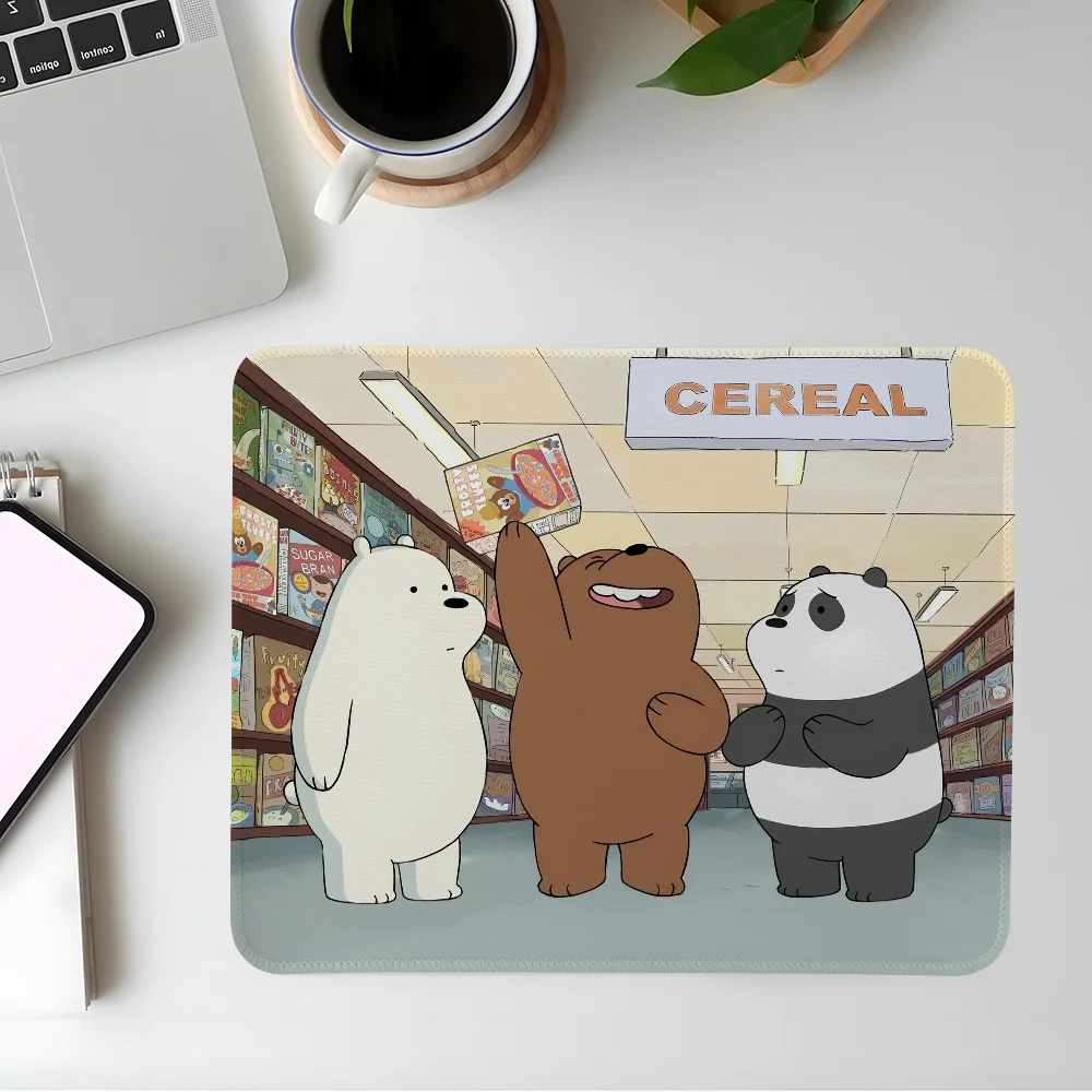 Cartoon Cute W-We B-Bare Bears Mouse Pad Gaming Esports Mousepad Laptop Computer Office Desk Mat Rubber Small Anti Slip Pad