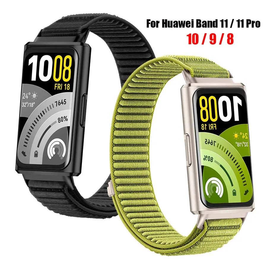 Нейлоновый ремешок-петля для Huawei Band 11 Pro, сменный браслет Correa для Huawei Band 11, 10, 9, 8, аксессуары для ремешков для часов