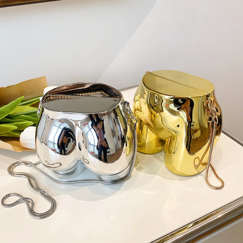 مضحك بعقب شكل سلسلة صغيرة حقيبة كروسبودي الاكريليك أنيق مساء مخلب الجدة حقيبة رافعة