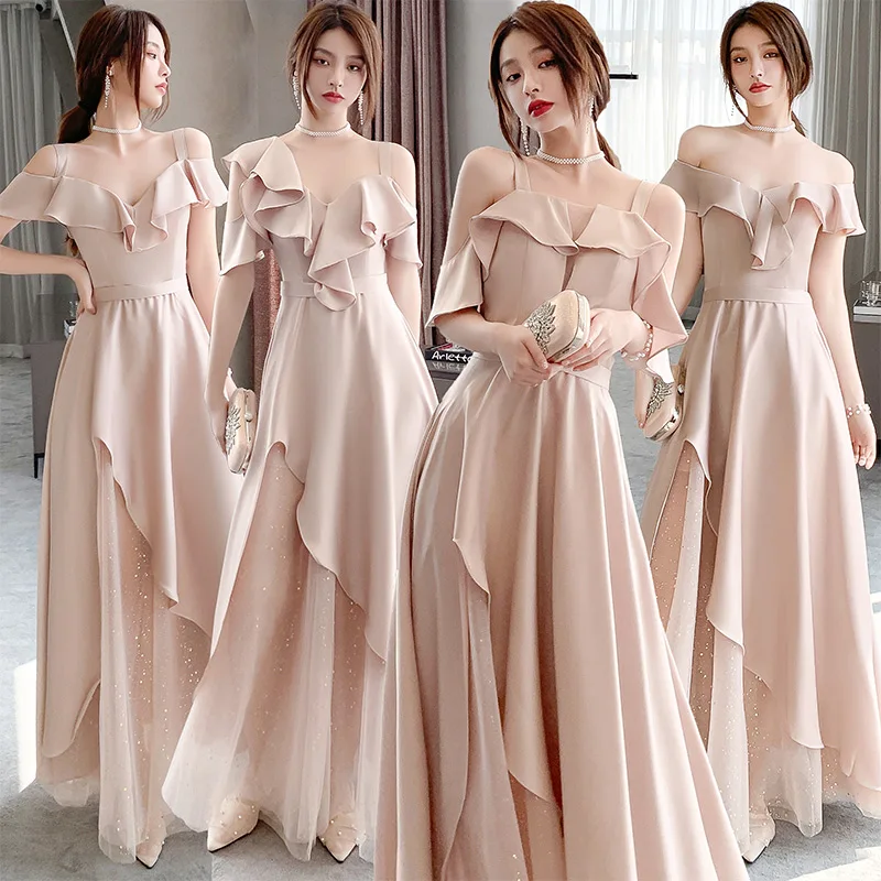 

Элегантное атласное длинное вечернее платье для женщин: модное, стройнящее, для церемоний, свадеб, выступлений, повседневных мероприятий и свиданий