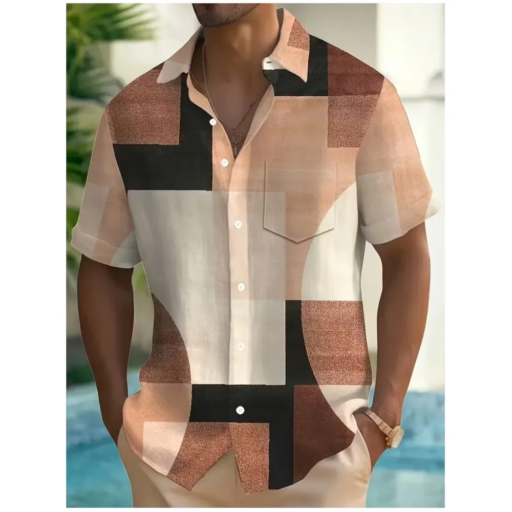 2026 Casual Camisas Masculina Men's Shirts Menswear Clothing Shirts For Man Simple Style Personality Temperament Chic Contrast