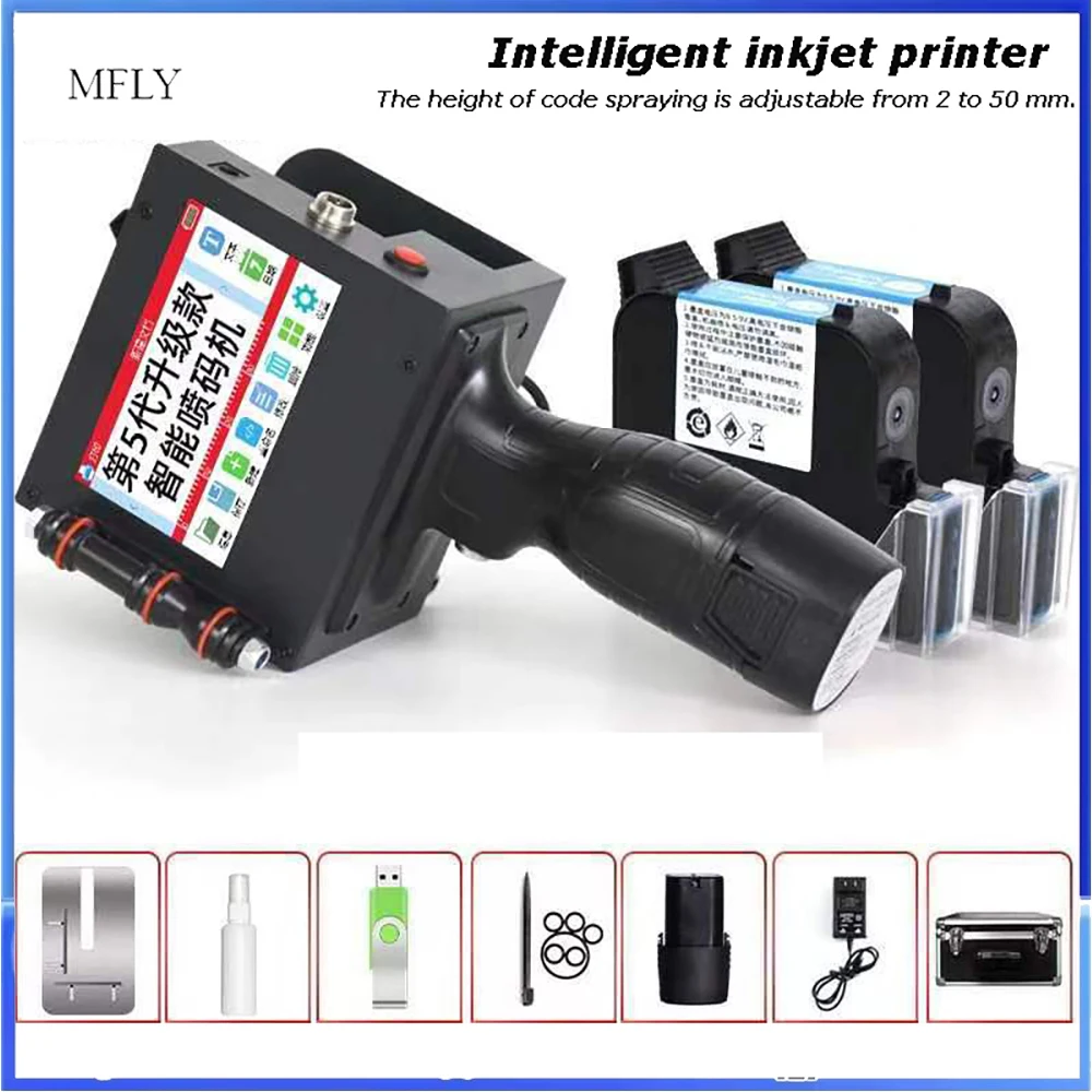 

Handheld 50mm Large Font Coding Machine Inkjet Printers Provided Automatic Label Print Color Inkjet Printers