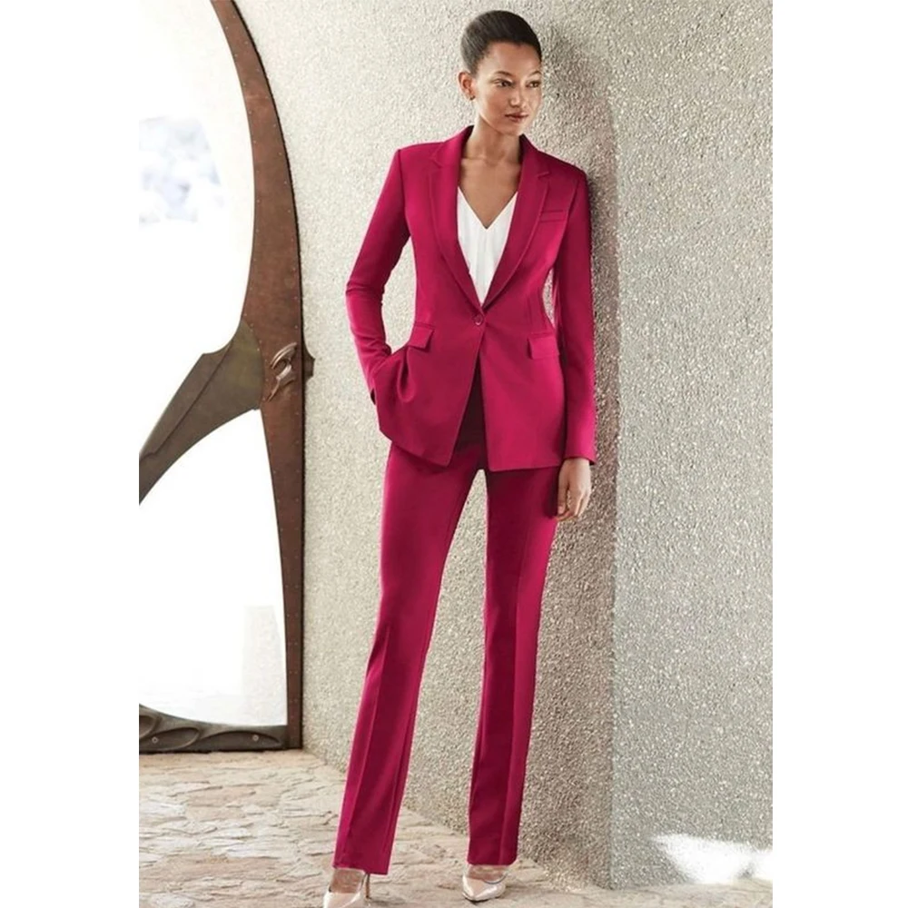 Women's Suits Commuter Women's Two-piece Suit Casual Workplace Single-breasted V-neck Serge New in Matching Groups of Pant Sets