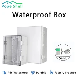 IP66 Waterproof Gray/Transparent Cover Enclosure ABS Plastic Outdoor Waterproof Electrical Distribution Projects Junction box