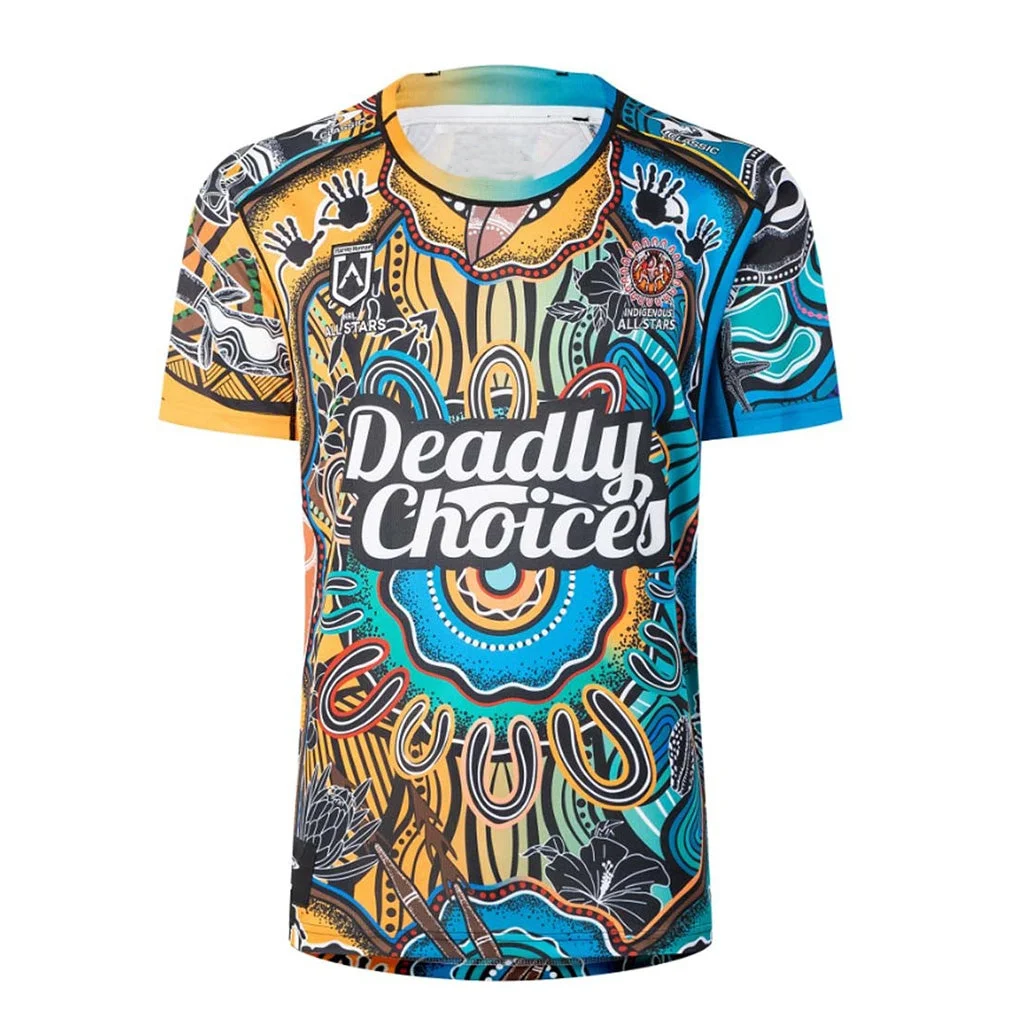 2026 Summer New NRL Indigenous All Stars Jersey  Family Matching Y2K T-shirt Suitable for Daily and Training Wear