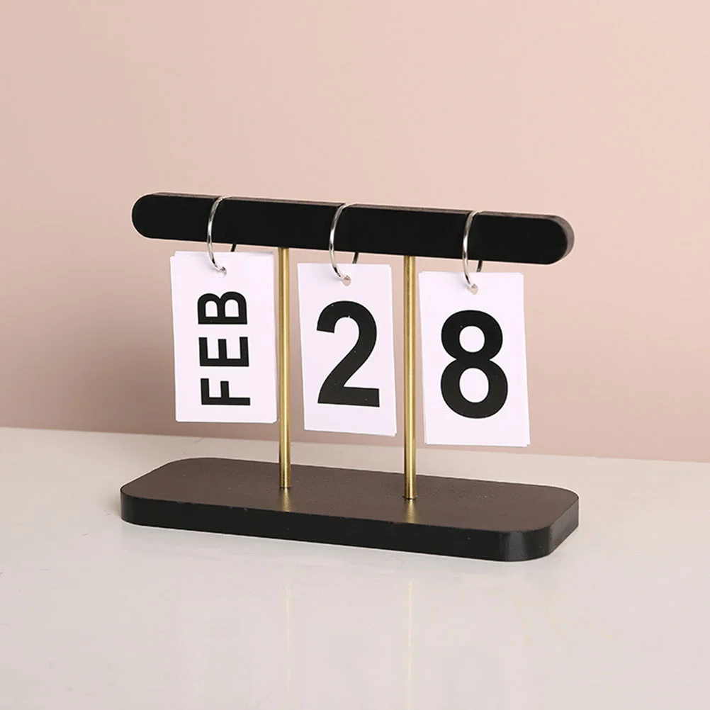 

Perpetual Calendar Flip Wooden Calendar Blocks Vintage Wood Block Calendar Home Office Desk Accessories Week Month Date
