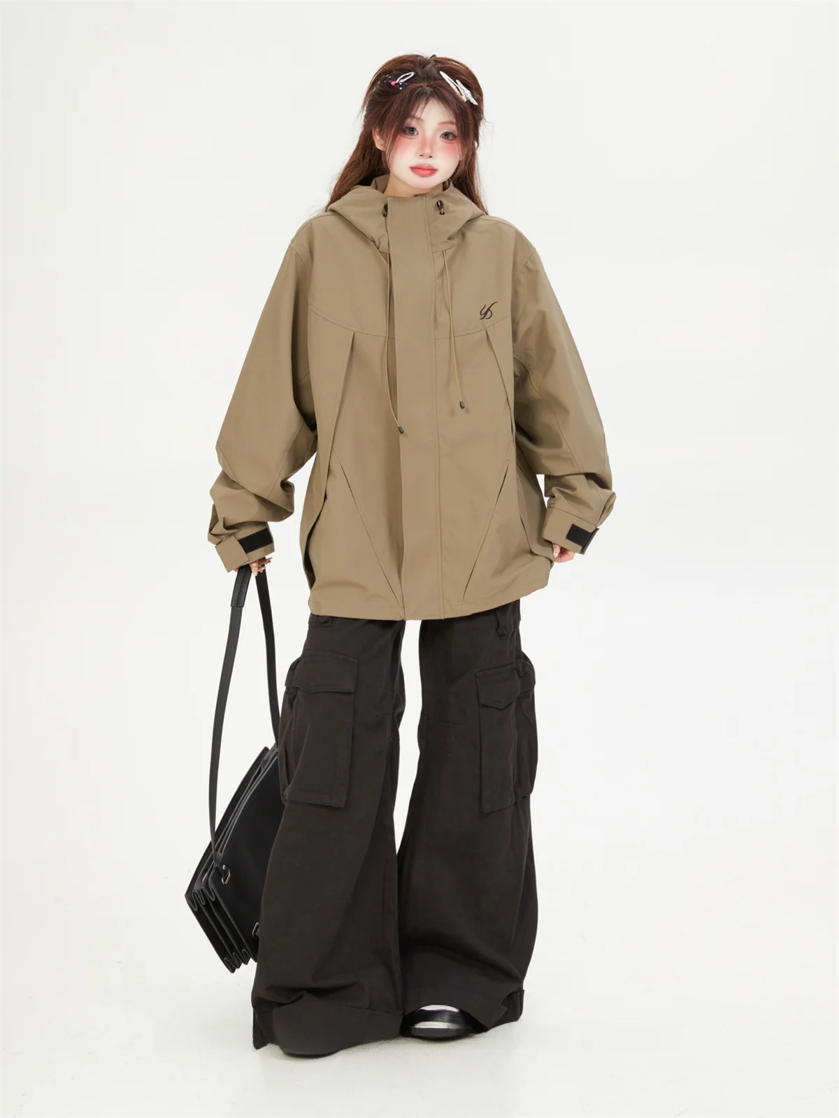 Premium Windproof Outdoor Hooded Jacket 2026 New Women's Couple Forest System Workwear Outer Spring Autumn Trend