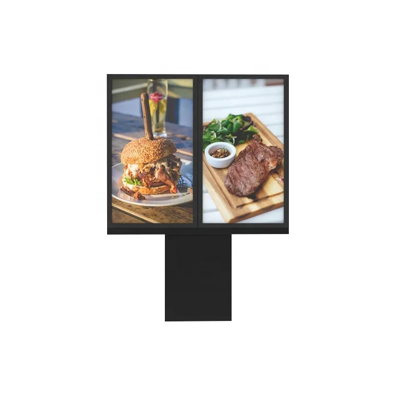 Drive thru digital signage lcd advertising screen outdoor retail kiosk totem