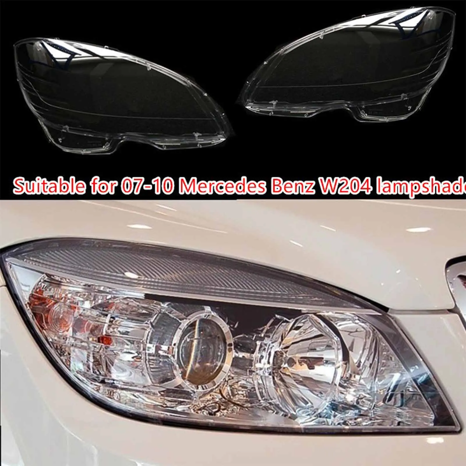 

Крышка объектива фары, стеклянный корпус фары для Mercedes Benz C Class W204 C180 C200 C220 2008 2009 2010, линза фары