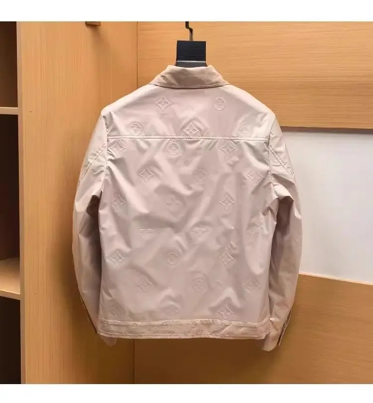 European Station Fashion Light Luxury Trend Lapel Printing Simple Handsome Versatile Casual Spring and Autumn Shirt Jacket Men