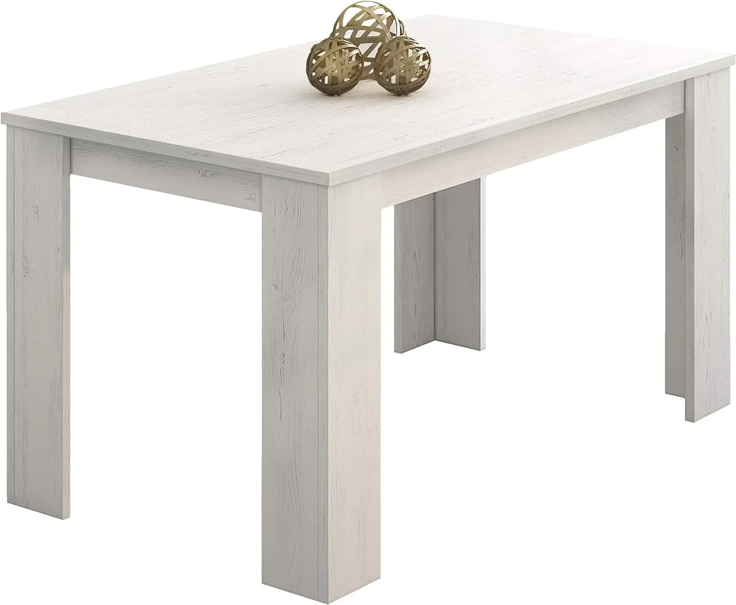 Mesa de Comedor moderna, mesa Fija, Modelo Berta , Medidas: 140 (Largo) x 80 (Ancho) x 75 cm (Alto)