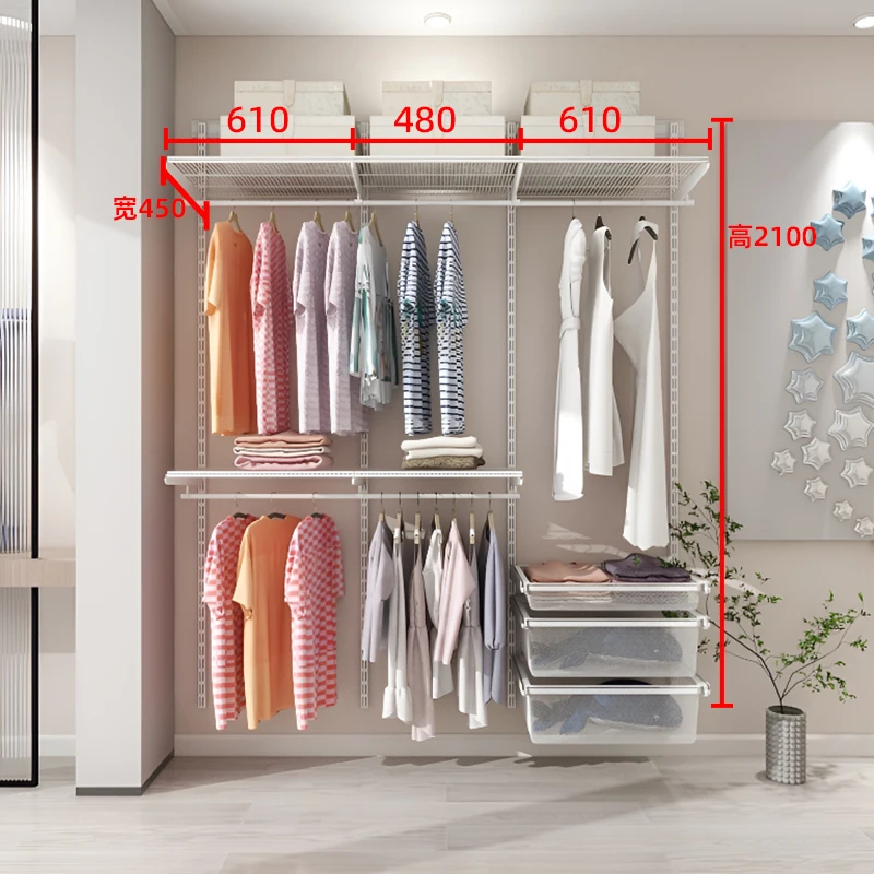 تخصيص خزانة المشي في خزانة الملابس تخزين الأثاث مجموعة خزانة غرفة النوم نظام خزانة