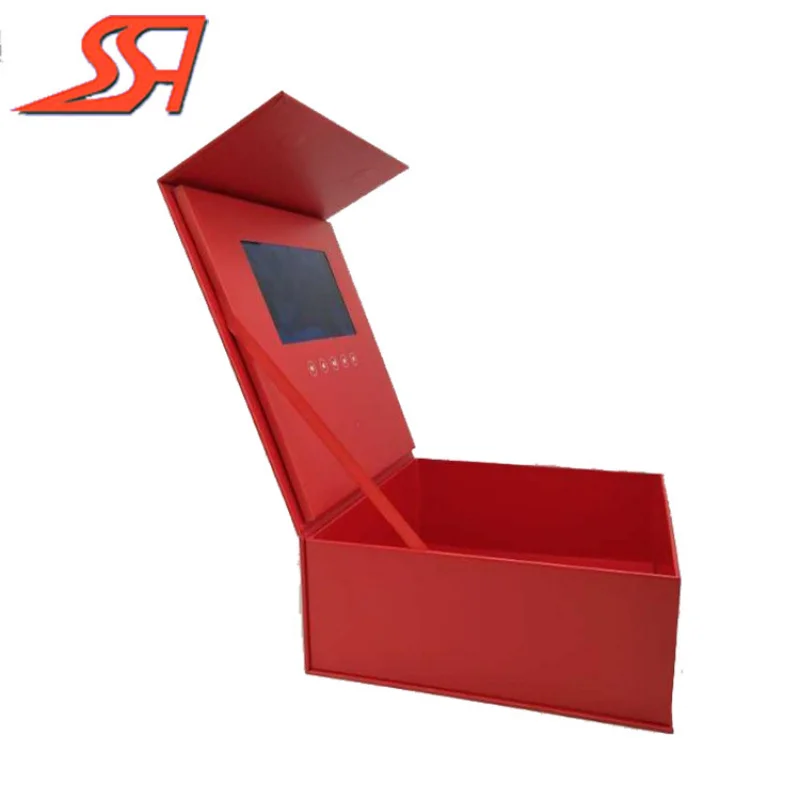 Op maat gemaakt - inch scherm Valentijnsdag Video Bloembak Hoogwaardige doos Sieradendoos Rozendoos