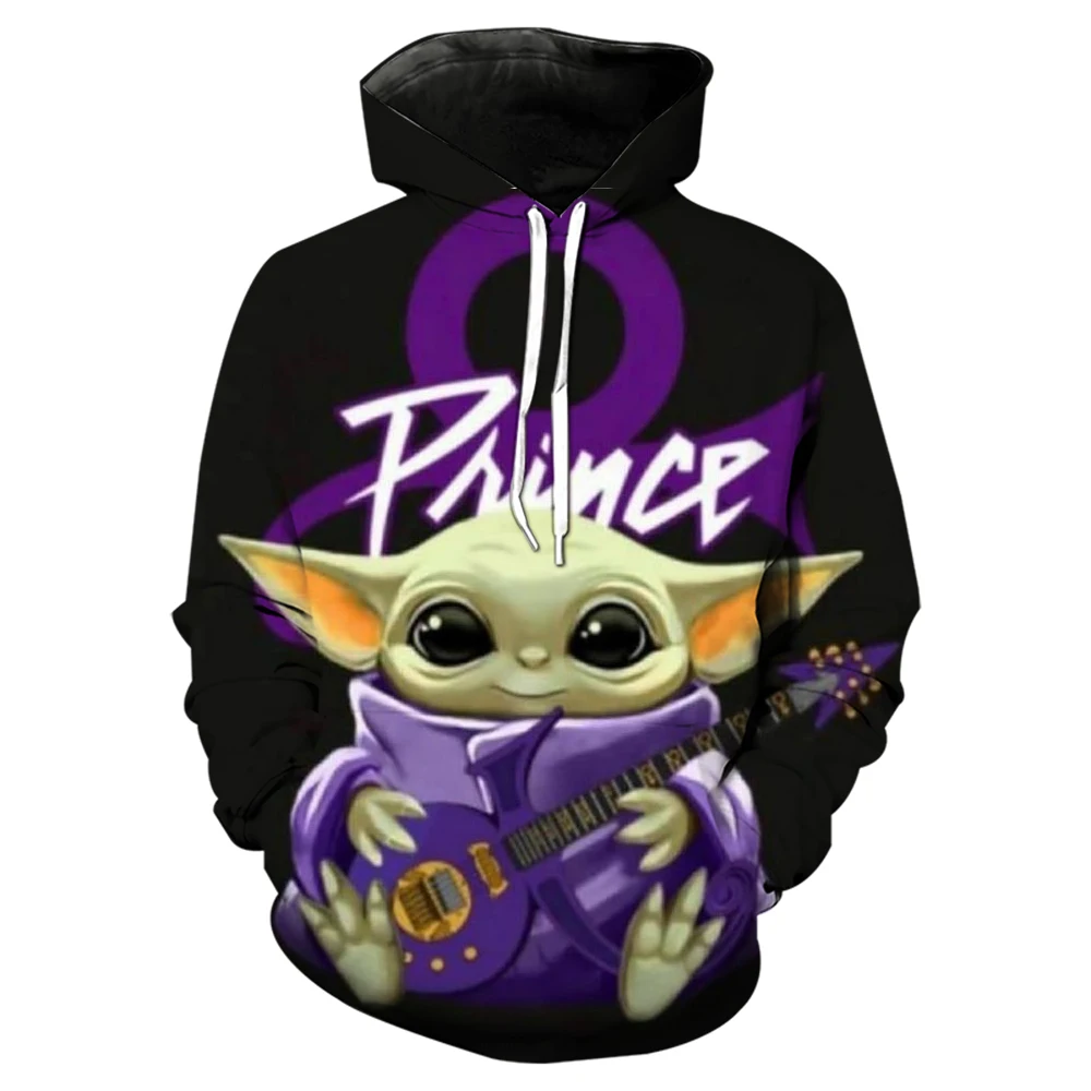 

Disney Marvel Yoda Baby Printed Men's Hoodie Long Sleeve Four Seasons Spring and Autumn Comfortable Hoodie Men's Style