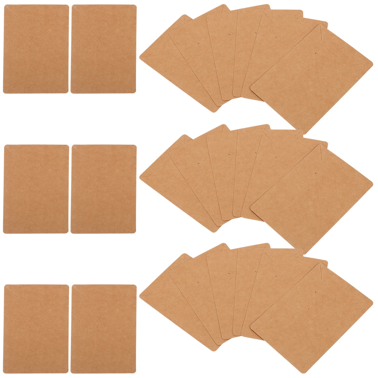 

50Pcs Kraft Paper Earring Cards Jewelry Display Holder Card for Ear Studs Necklace Packaging Storage Earring Cards