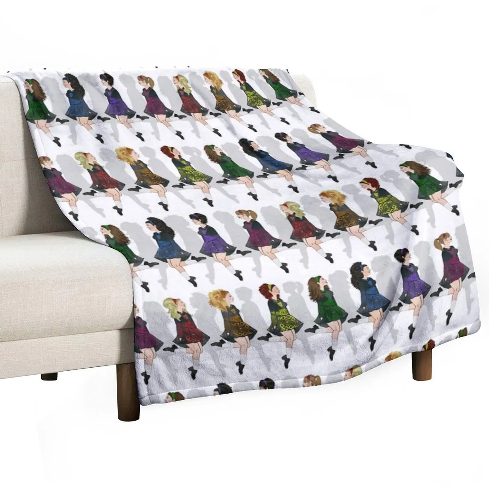 Irish Dance Rainbow Throw Blanket Designers Vintage cosplay anime Moving Large Weighted Blankets