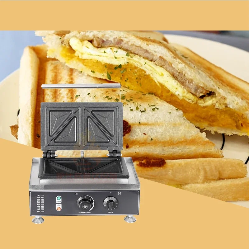 Multi-Function Commercial Sandwich Maker Machine Non-Stick Electric Breakfast Toaster Maker For Snack Food