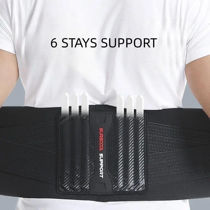 Adjustable Breathable Lumbar Back Belt Waist Trainer Trimmer Waist Support for Men Women Lumbar Pad Spine Strap