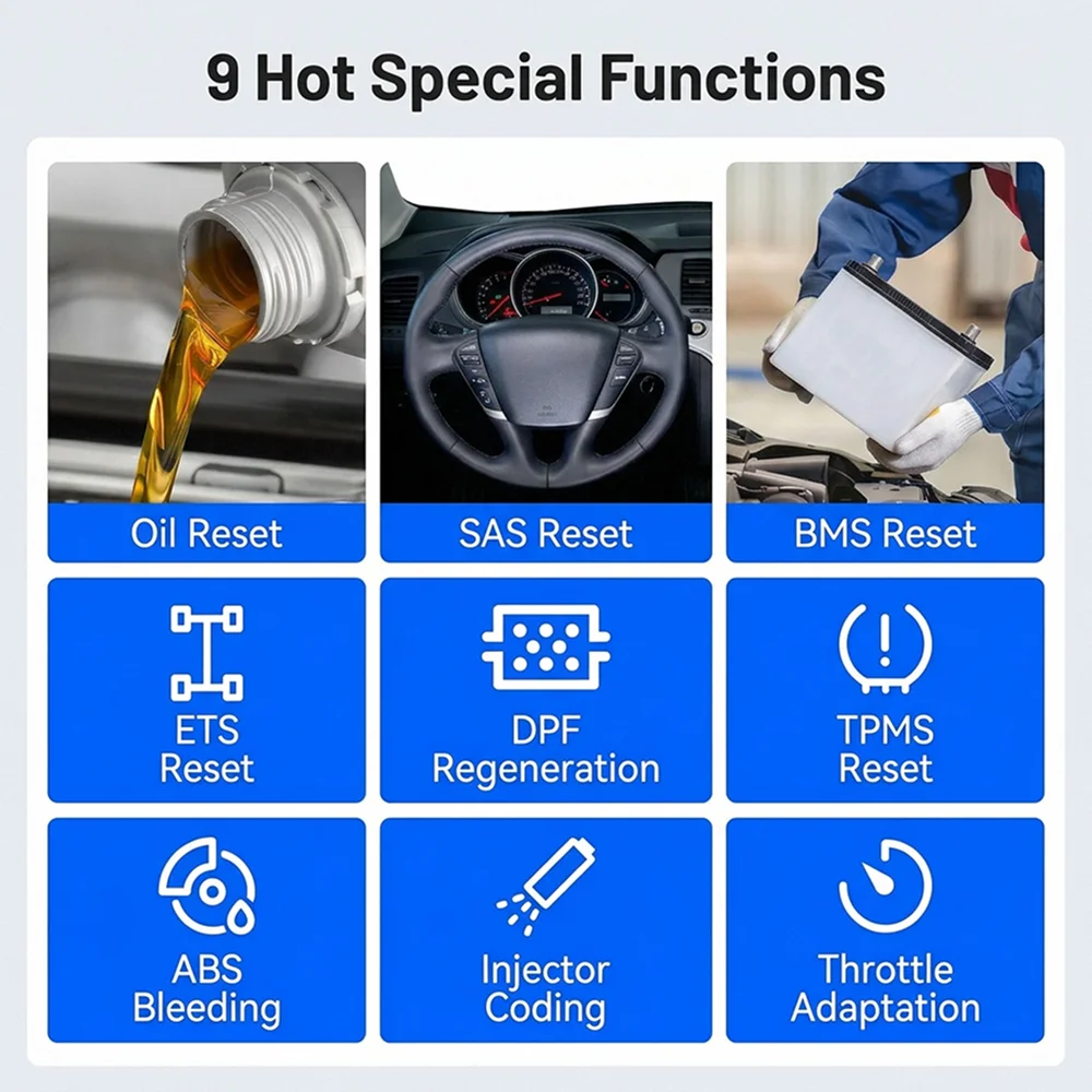 TOPDON ArtiDiag600S OBD2 Scanner Diagnostic Tool Code Reader Oil/BMS/ABS/SAS/EPB/DPF/TPMS/Throttle Engine Test Scan
