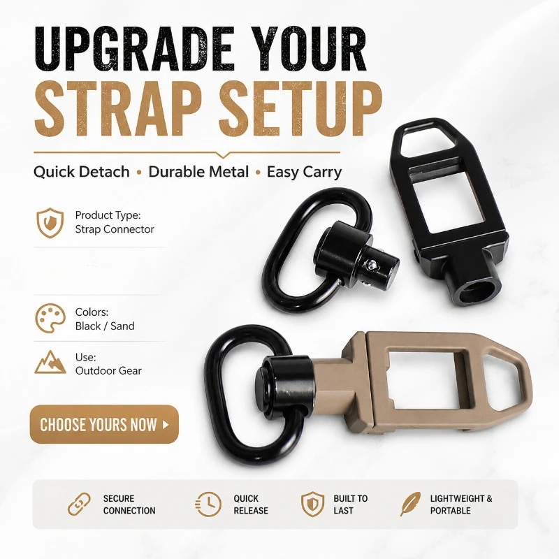 Light‑weight Strap Hanging Component Rotatable Quick‑disconnect Buckle Suits 20mm Rail Reliable Hardware For Outside Activities