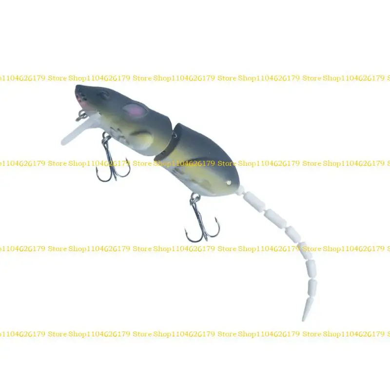 A1A2 1PC فأر الصيد السحب سويبايت Topwater Bionics Mouse Wake Crankbait