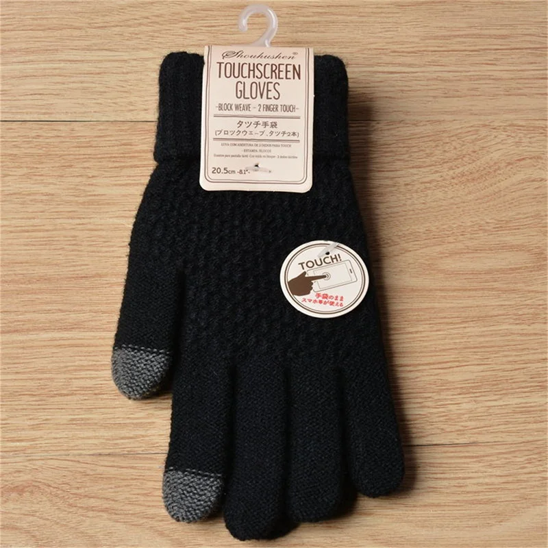Damen Winter Stretch Strickhandschuhe mit Vollfinger-Touchscreen-Funktion, Warme Kälteschutz-Handschuhe für Outdoor und Alltag – Detail 6