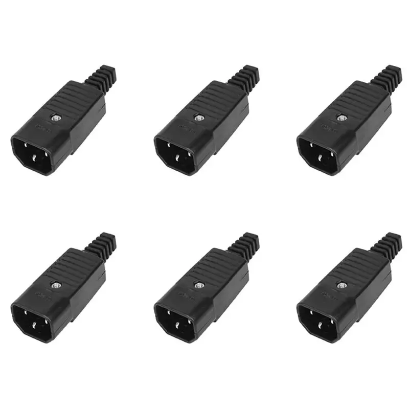 

(Flash Sale) 30PCS IEC 320 C14 Power Adapter Cable Plug Rewirable Connector Socket 3Pin Male