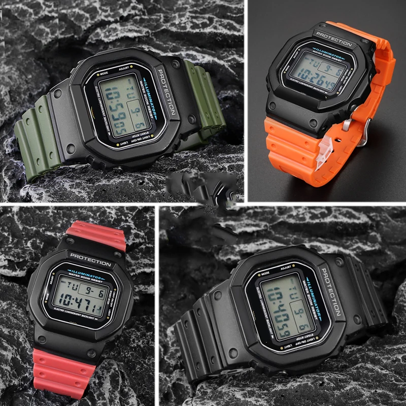 16mm Silicone Watchband for Casio G-Shock GW-5000,GLS-5600,GW-M5610,G-5600,GW-B5600,GLX-5600,GB-5600 Series Bracelet Strap Band