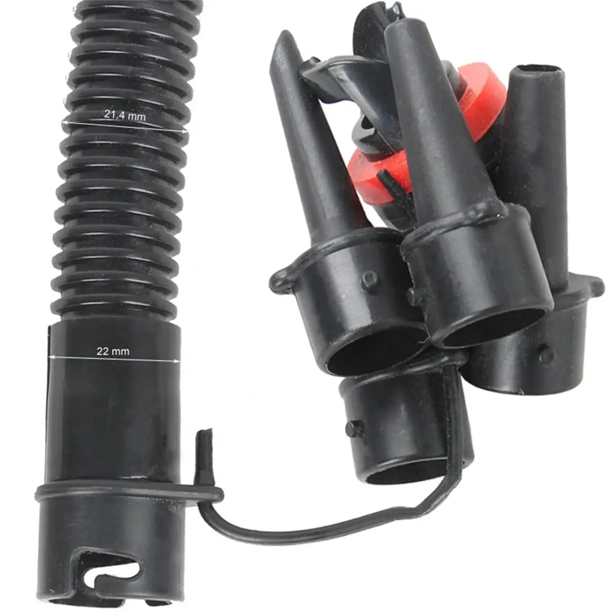 Replacement Hose for Manual Air Pumps Used with Inflatable Boats, Kayaks, and Rafts (Includes Multi-Functional Adapter)