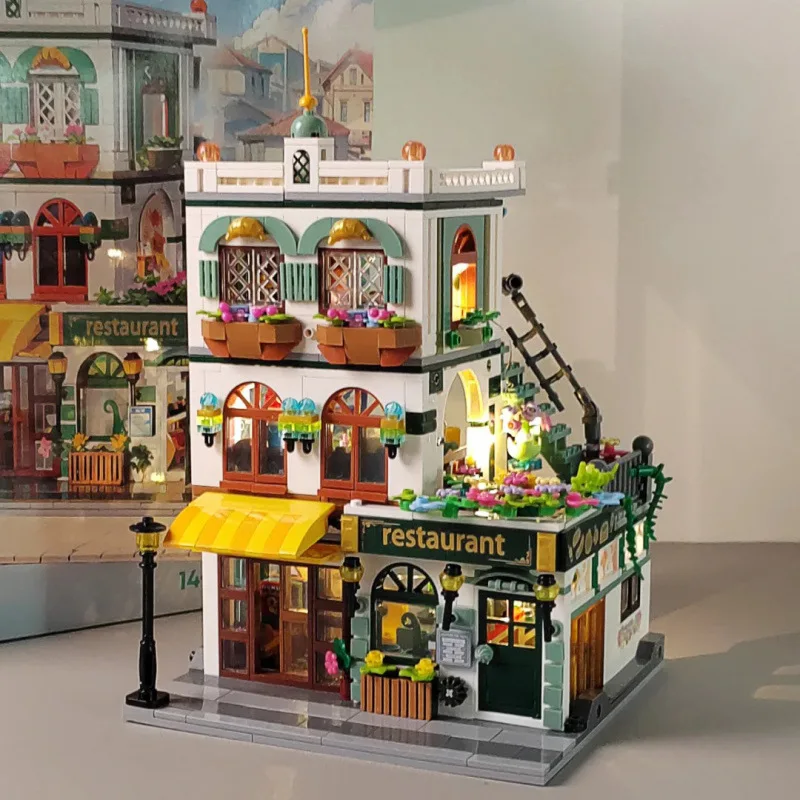 1130 pezzi casa sull'albero casa delle bambole ristorante caffetteria costruzione mini blocchi giocattoli ideali per bambini regali di festa per adulti decorazioni per la casa fai da te