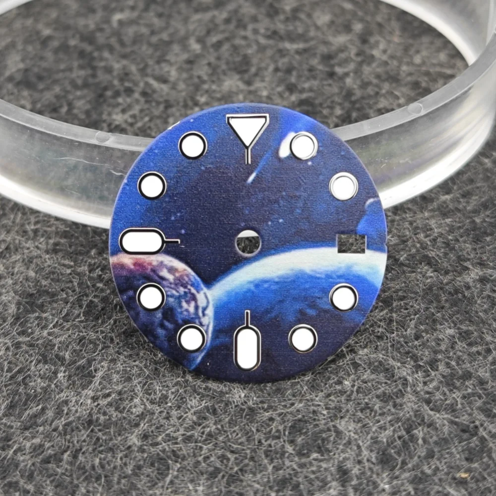 NH35 циферблат звездное небо механический с циферблатом модификация DIY сборка часов NH34 поверхность светящиеся часы аксессуары Циферблат Размер 28,5 мм