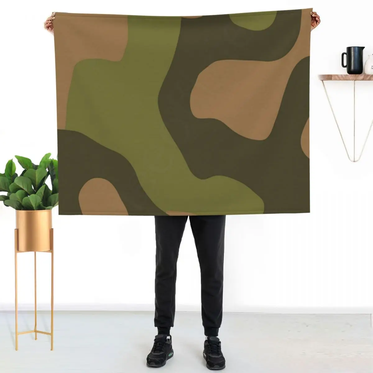 

Norwegian M98 camo pattern Throw Blanket Cozy Warm Blanket for Bed Room Decor
