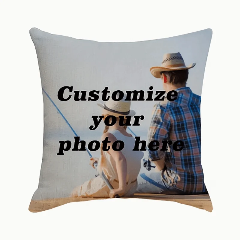 customizable photo sofa pillow cover(inner cushion not included)the perfect gift for family and friends;double-sided printing