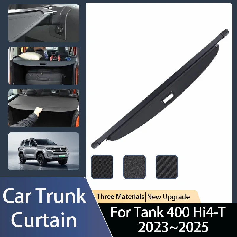 Car Trunk Curtain For Tank 400 Hi4-T 2023 2024 2025 Anti-peeping Trunk Luggage Curtain Retractable Cargo Covers Auto Accessories