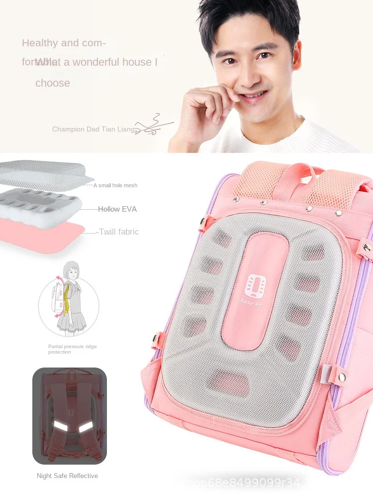 Disney Frozen Girl School Bag Grade 1-3 Elsa Anna Primary Student Shoulder Orthopedic Backpack Large Capacity Light Mochilas