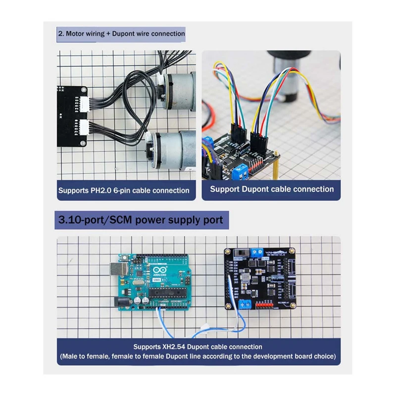 1 set aandrijfmodule T8236 tweekanaals aandrijfmodule 2-kanaals robotauto elektronisch ontwerp concurrentie speciale module