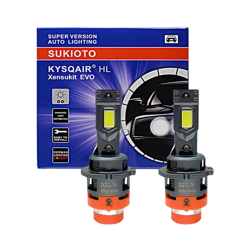 

2025 SUKIOTO GENUINE D4S D2S LED Headlight Lamp D4R D2R 6500K White 30000LM Plug and Play 1:1 Replacement HID Xenon Light Bulbs