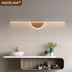 Nordische lange Wand lampe minimalist ische LED dekorative Beleuchtung für Nachttisch Spiegel Front licht Schlafzimmer Studie Badezimmers piegel Leuchten